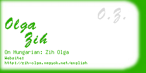 olga zih business card